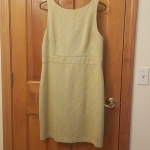 Ann Taylor light green sleeveless embossed dress